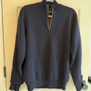 Barbour Men's Dark Blue Zip-Up Sweater